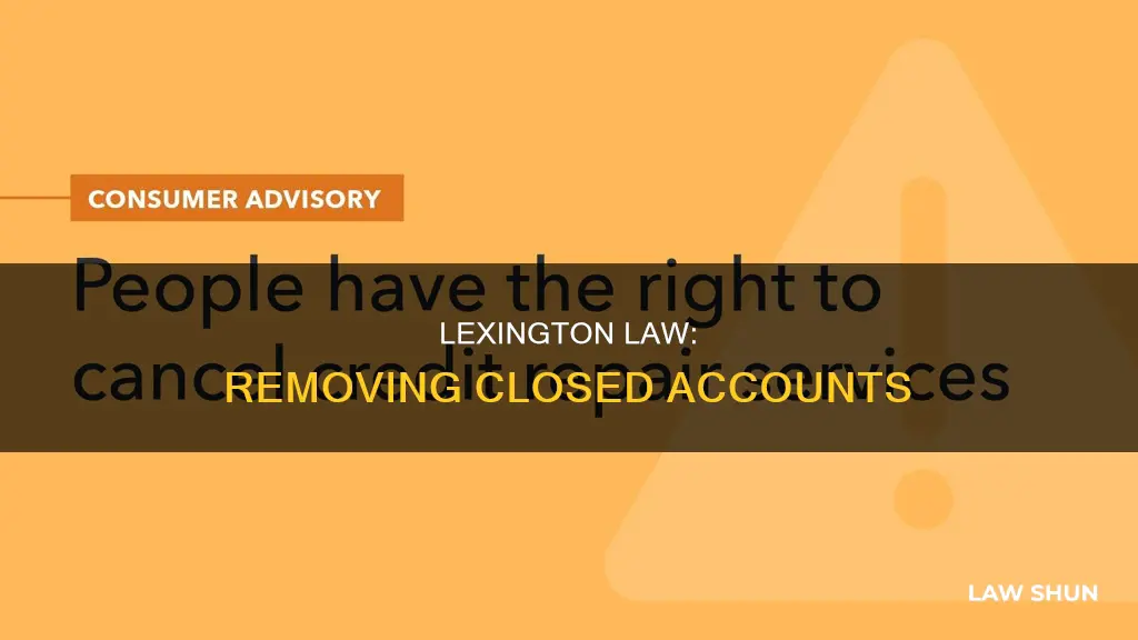 can lexington law remove closed accounts