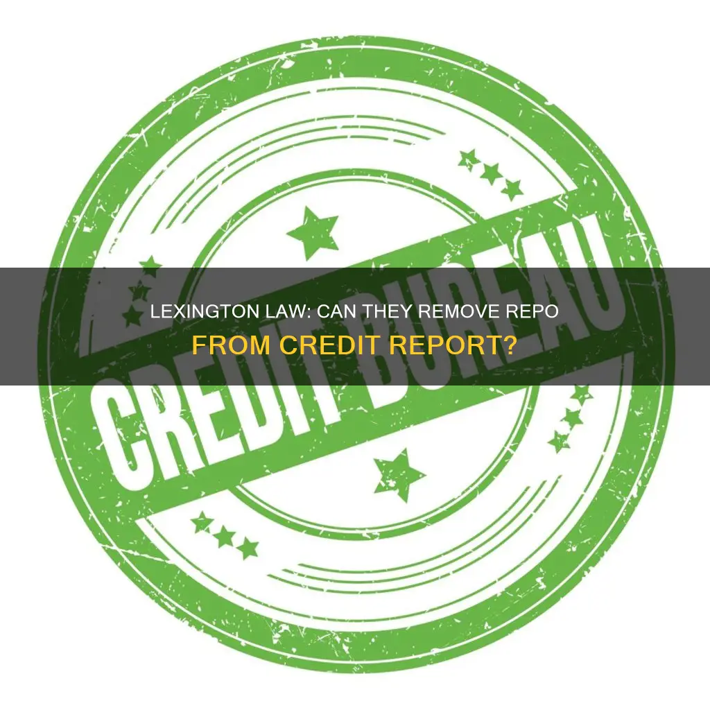 can lexington law take a reposession off your credit report