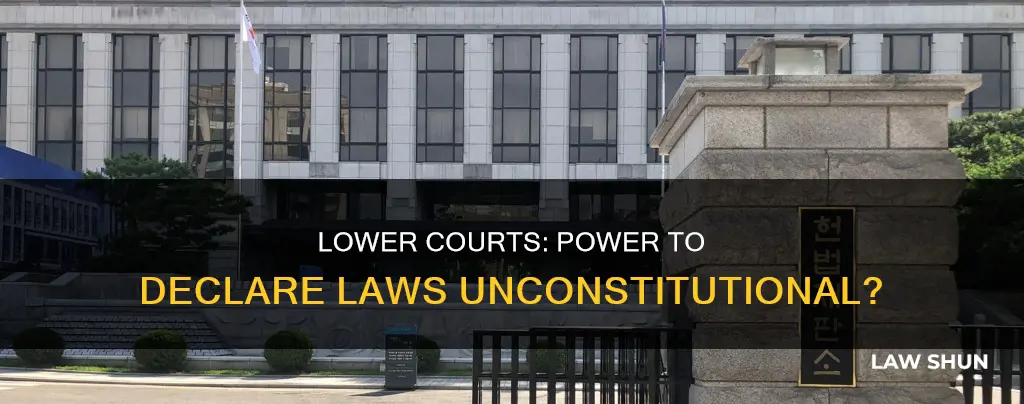 can lower courts declare a law unconstitutional