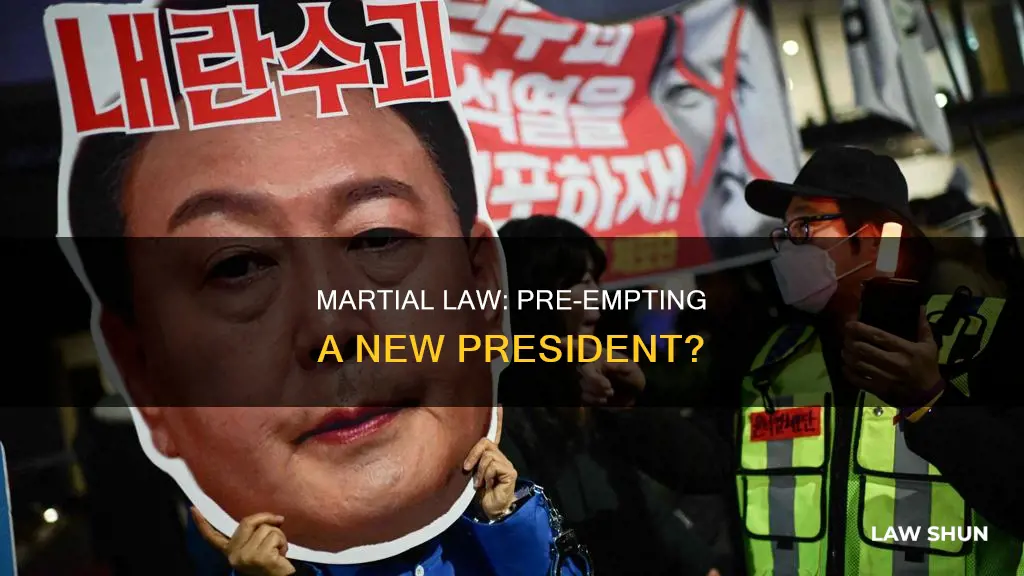 can martial law be declared before a newly elected president