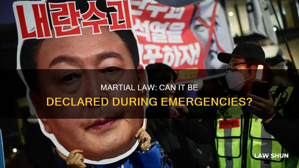 can martial law be declared during a national emergency