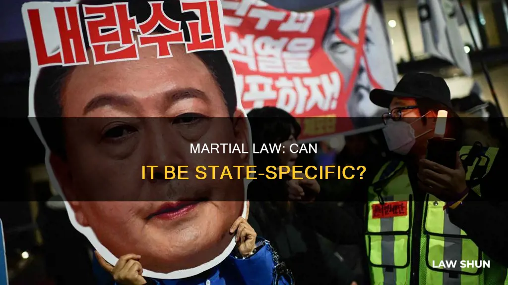 can martial law be declared in one state