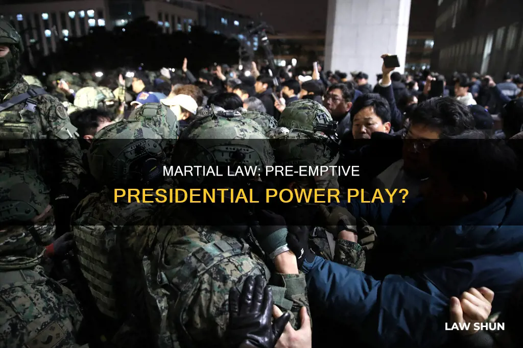 can martial law be declaredbefore a newly elecyed president