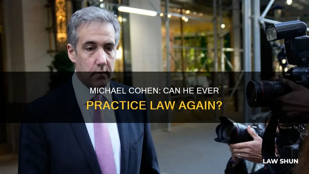 can michael cohen ever practice law again