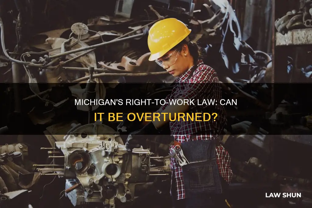can michigan right to work law be repealed