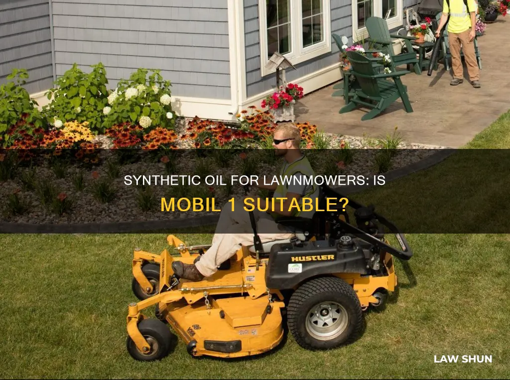 can mobil 1 synthetic oil be use in law mowers