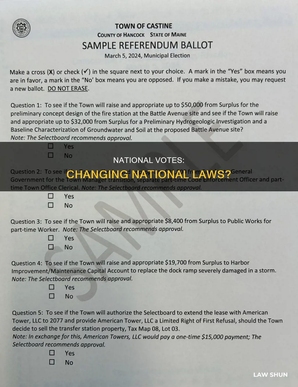 can national law be changed by national vote