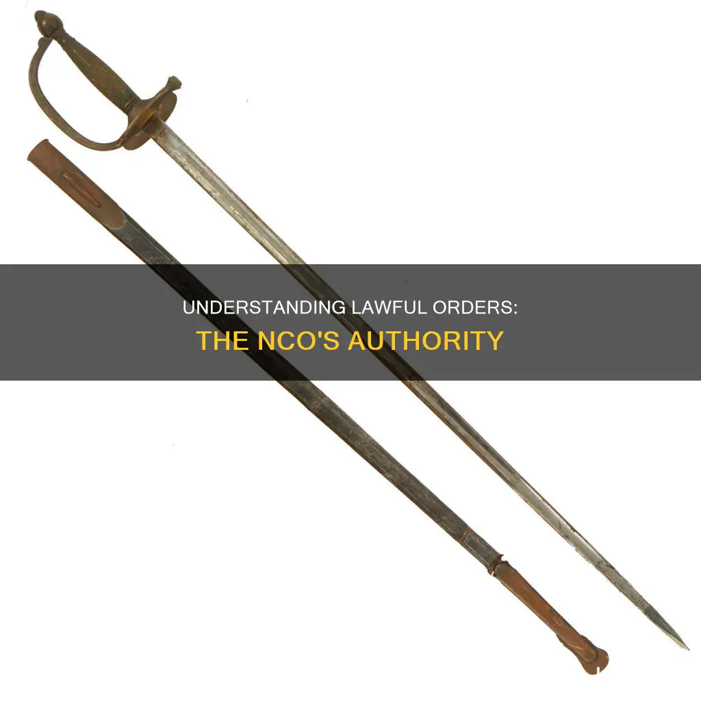can nco give lawful order