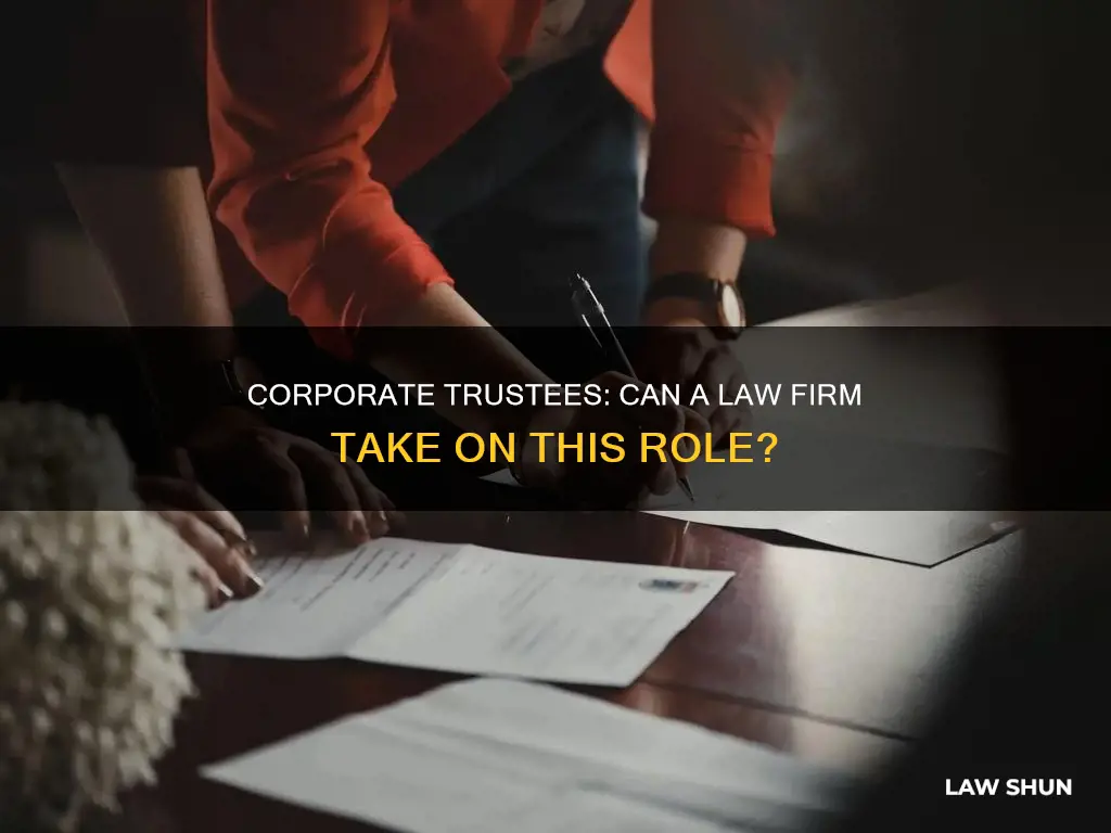 can nj law firm be corporate trustee