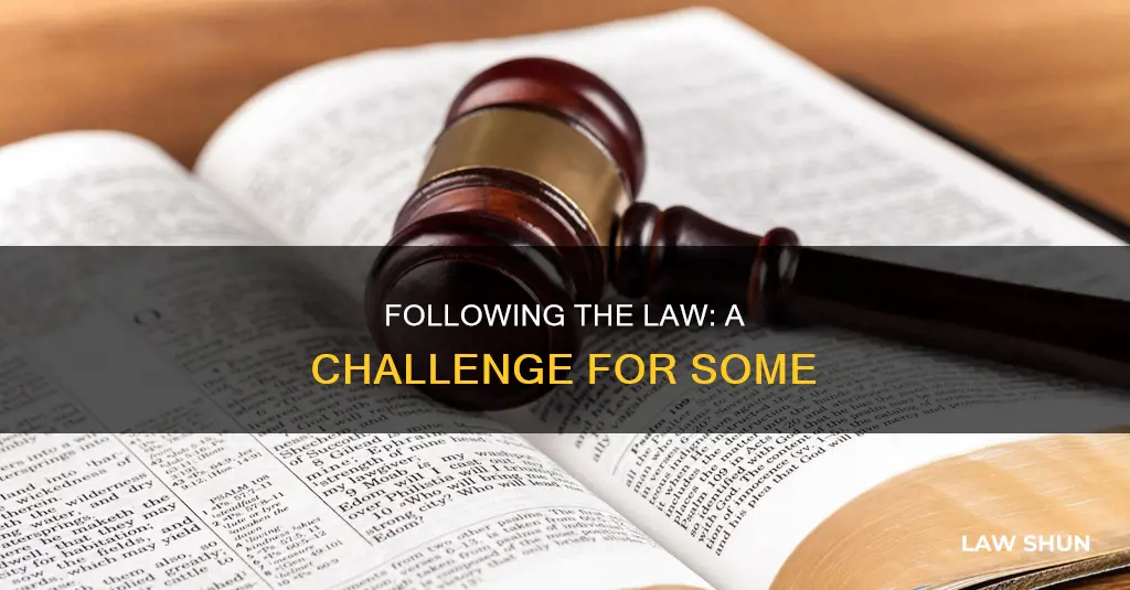 can not able to follow the law