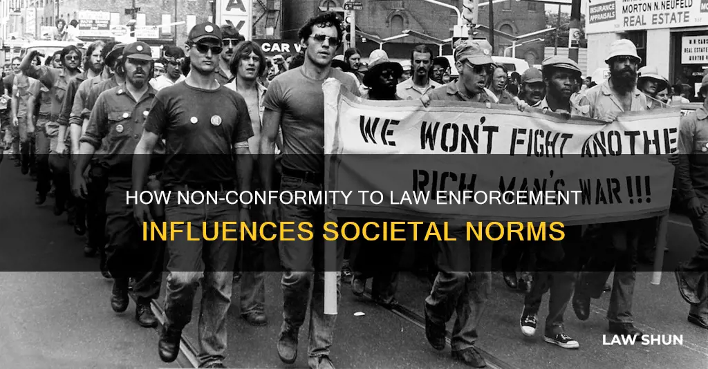 can not conforming to law enforcement change society