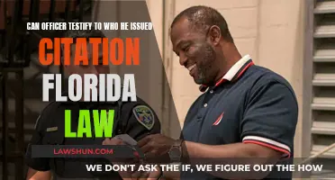 Florida Law: Officer Testimony on Issued Citations