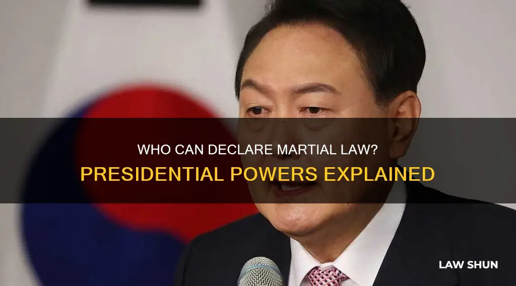 can only the president declare martial law
