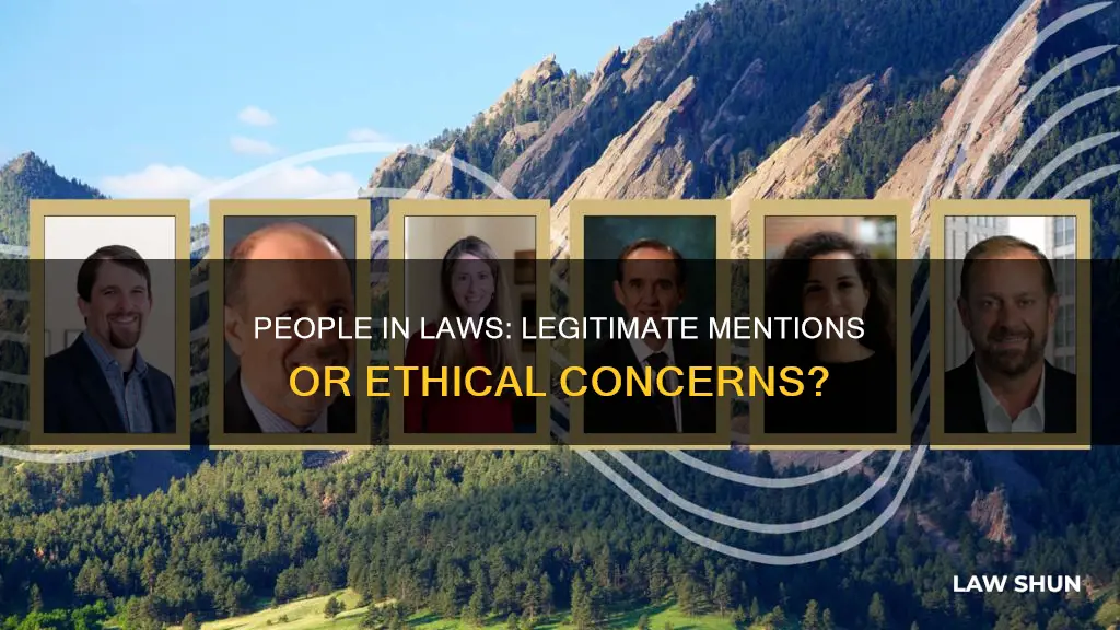 can people be mentioned in laws
