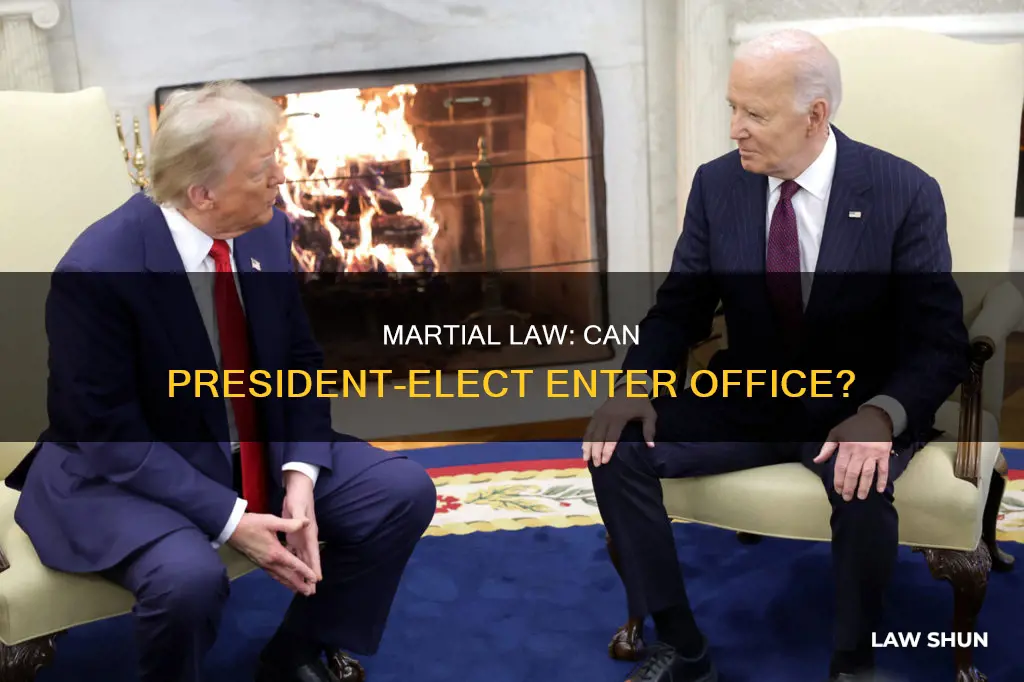 can president elect go in office during martial law