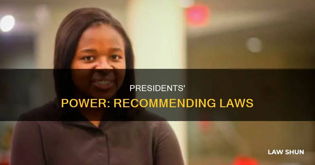 can presidents recommend laws