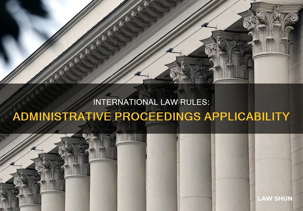 can private international law rules be applied in administrative proceedings