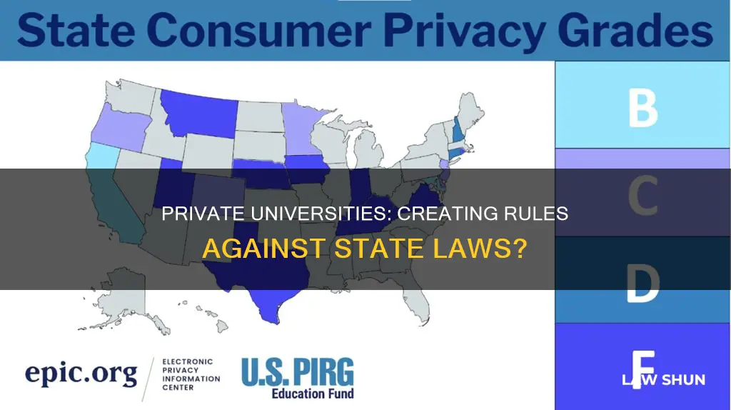 can private universities create rules that are against state laws