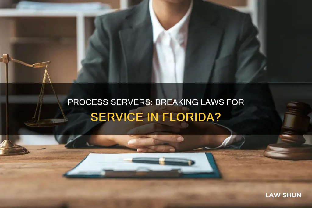 can process server break the law to effect service florida