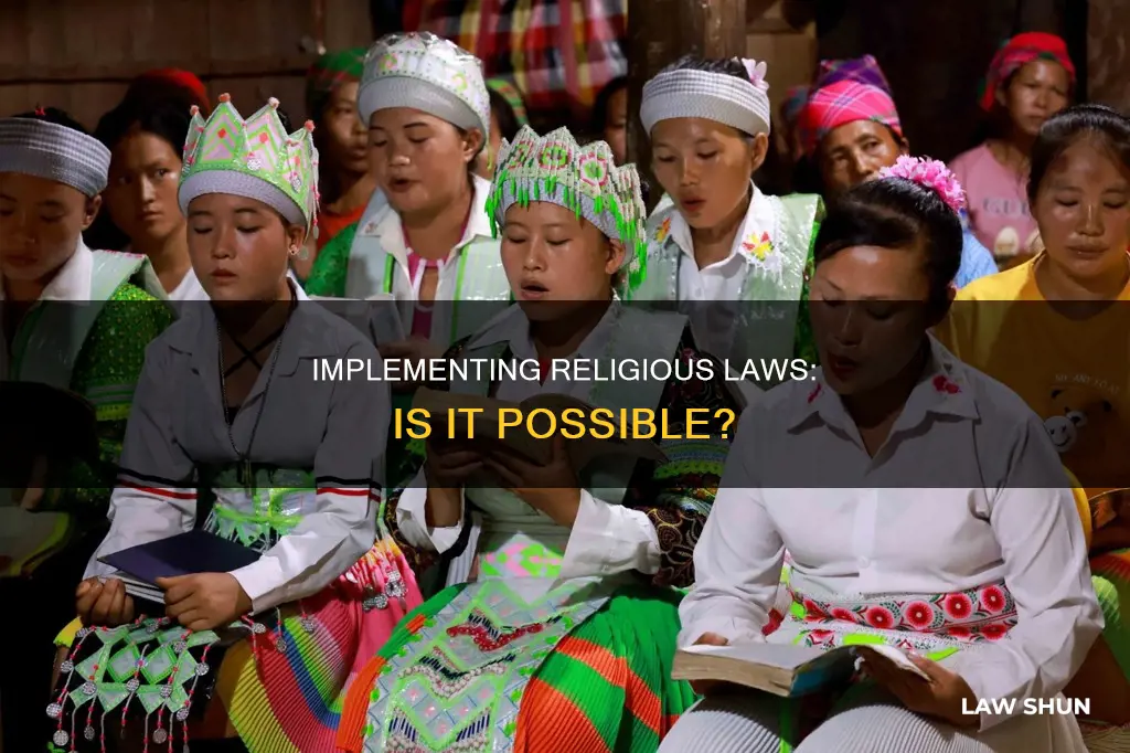 can religious laws be put i place