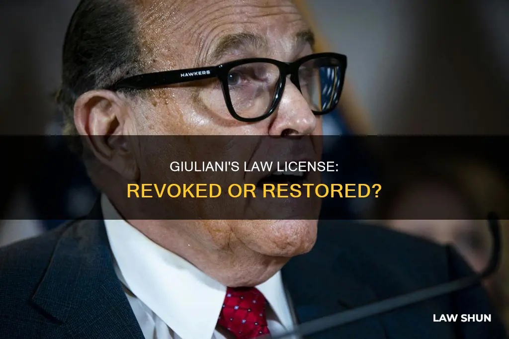 can rudy giuliani have his license to practice law revoked