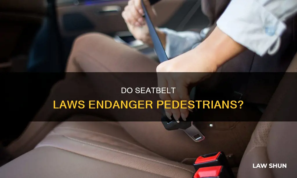can seatbel laws make pedestrians less safe