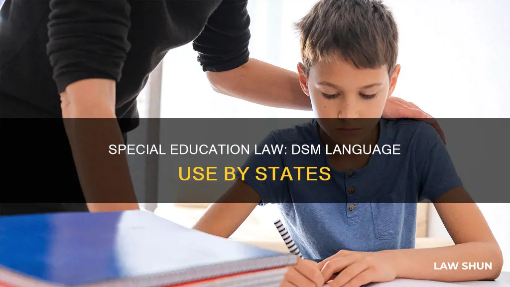 can states use dsm language in their special education law
