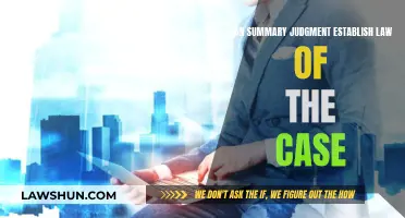 Summary Judgment: Law of the Case Established?