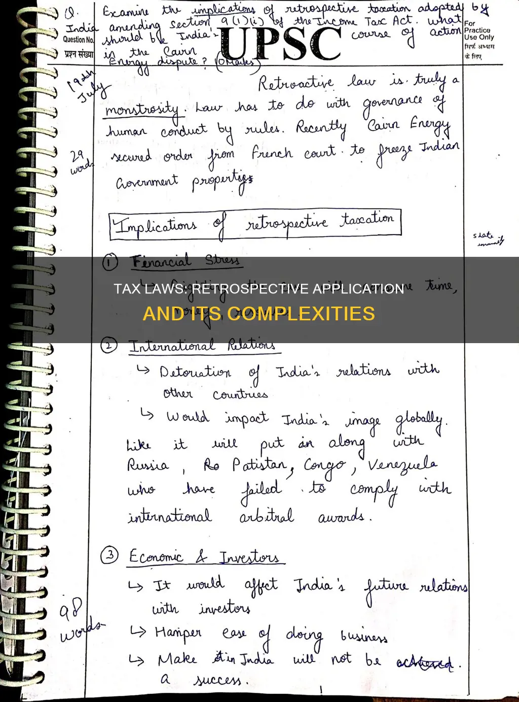can tax laws be applied retrospectively