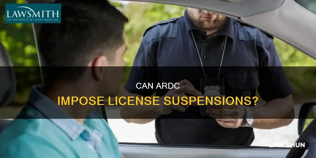 can the ardc force law licenses into suspension