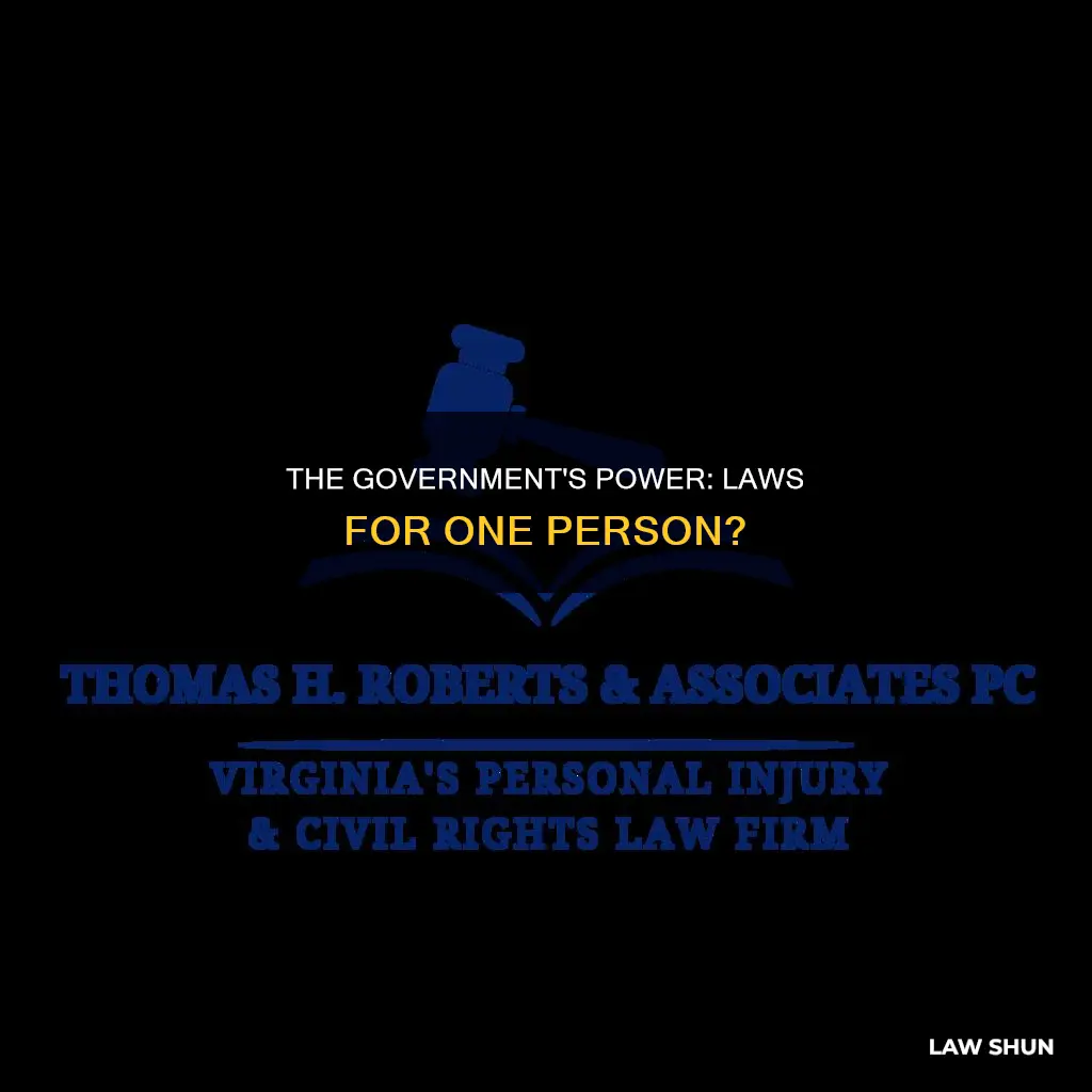can the government pass a law affecting 1 person