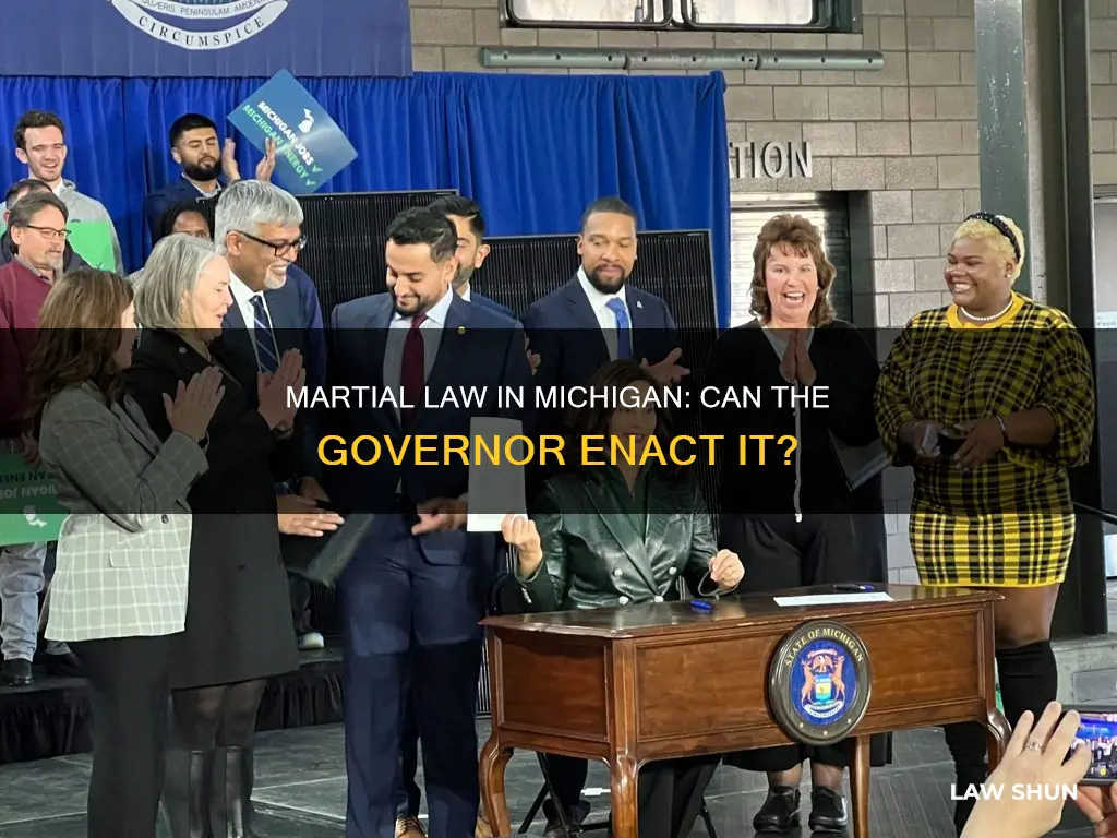 can the governor of michigan declare martial law