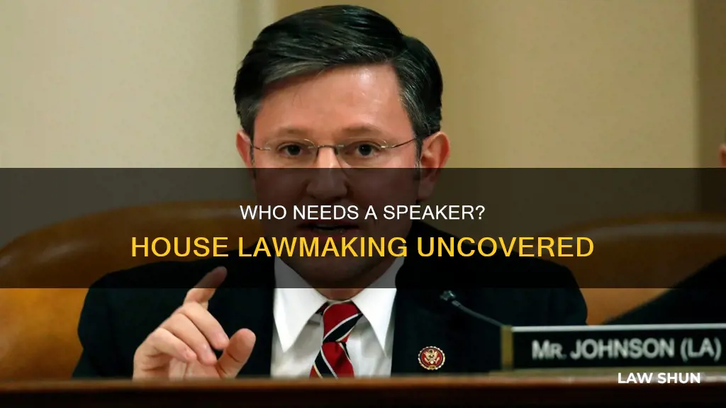 can the house pass laws without a speaker