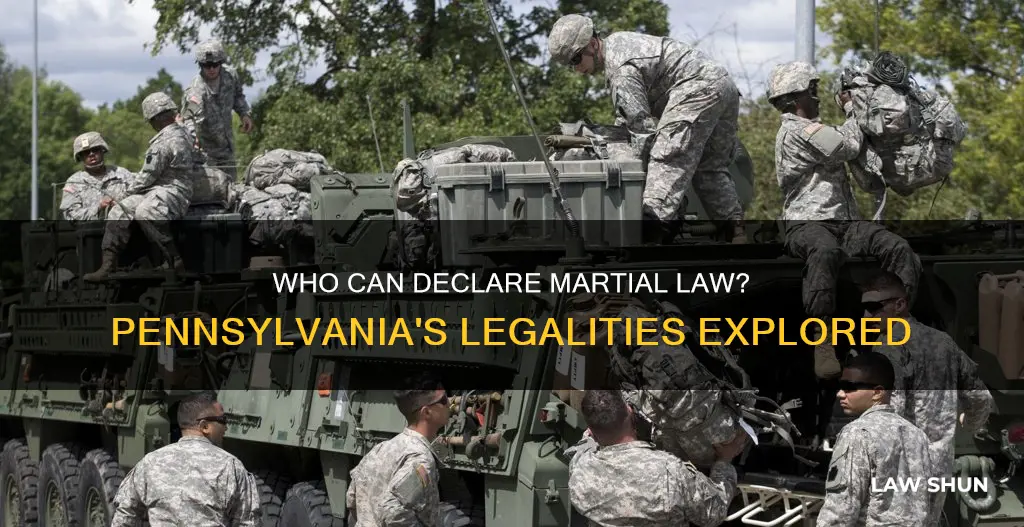 can the pa national guard declare martial law