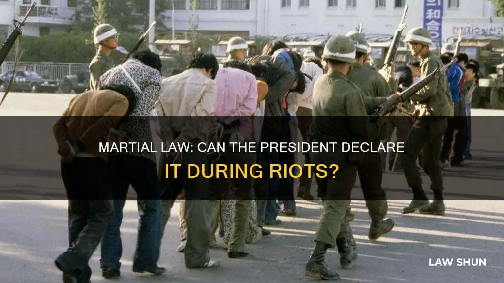 can the president declare martial law for riots