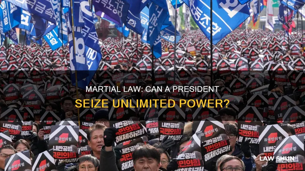 can the president stay in power by declaring marshal law