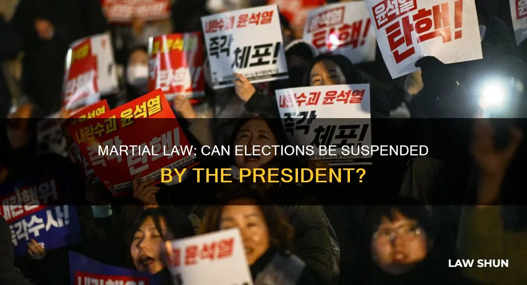 can the president suspend elections under martial law