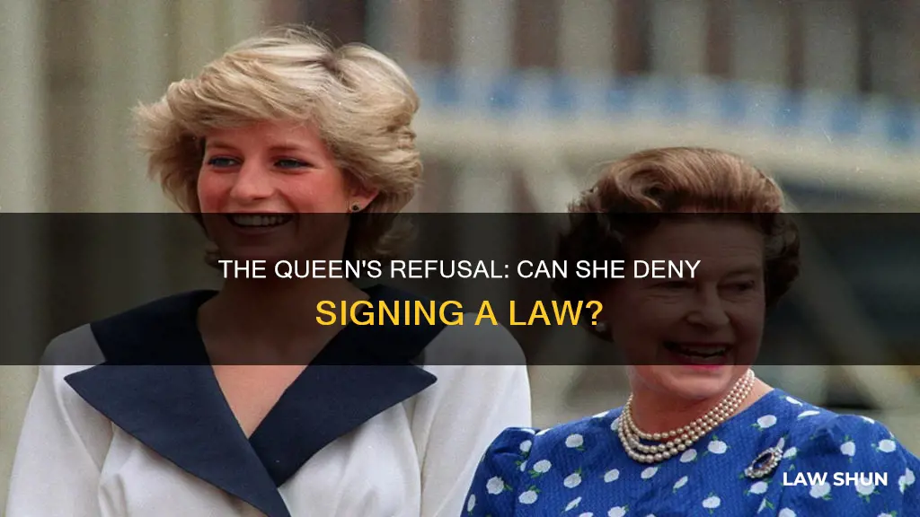 can the queen refuse to sign a law
