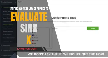 Understanding Sinx X: Quotient Law Application