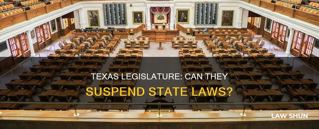 can the state legislature suspend laws in texas