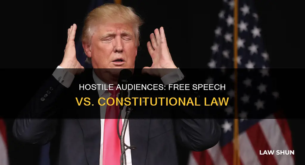 can there be hostile audience towards the speaker constitutional law