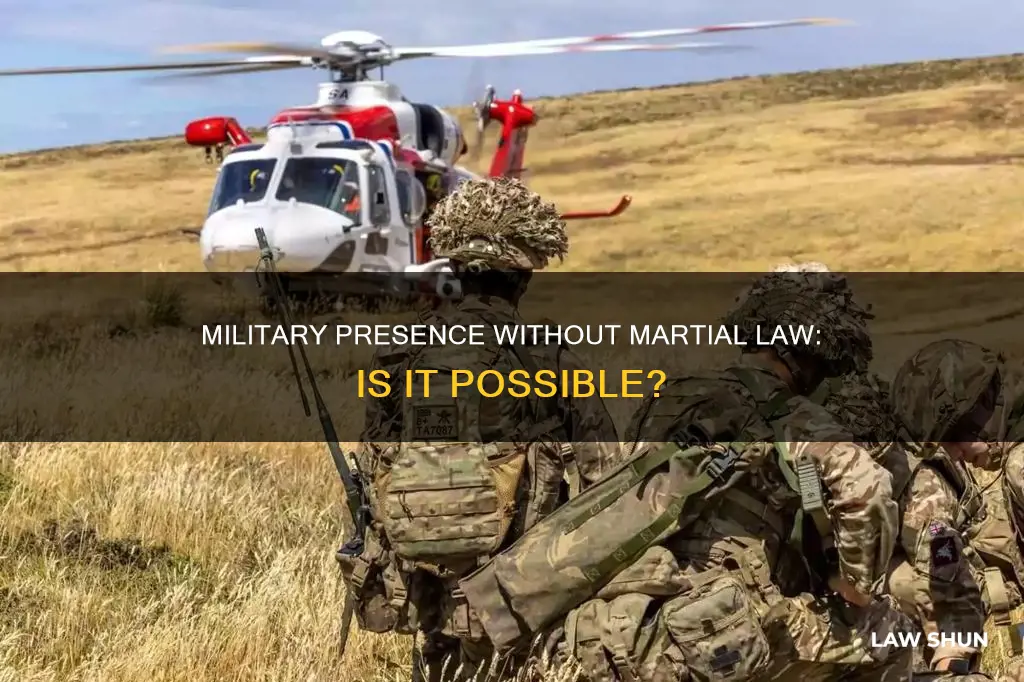 can there be military presence without martial law