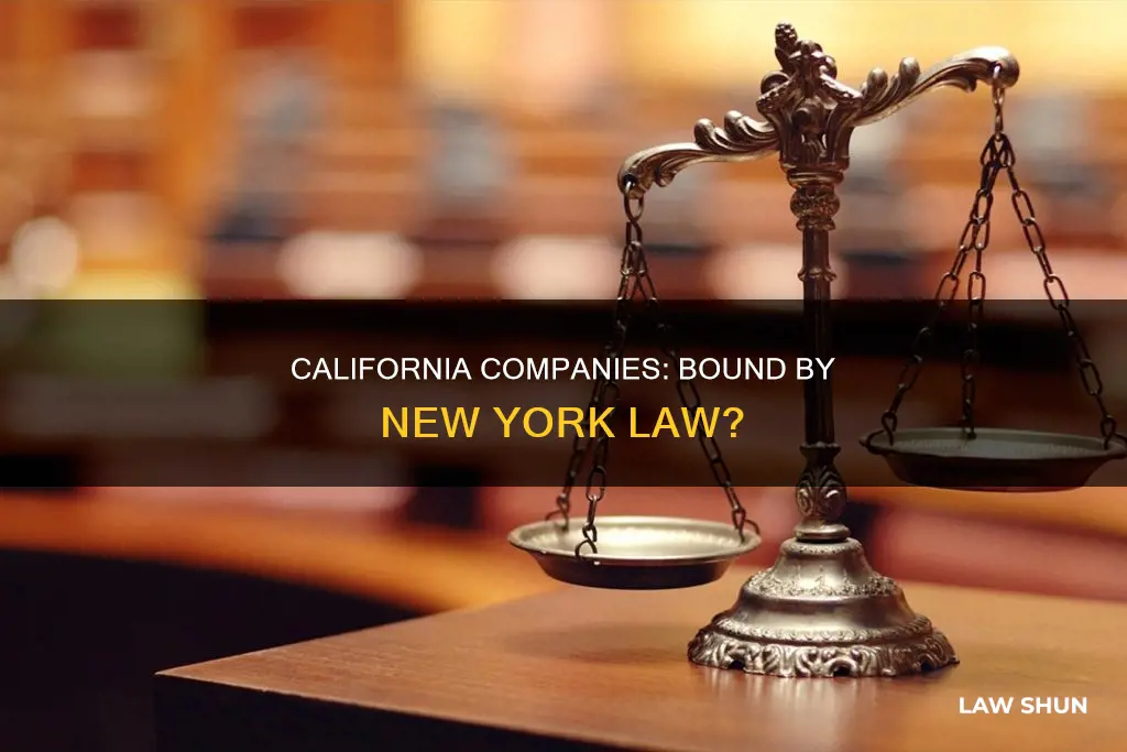 can two california company subject to new york law