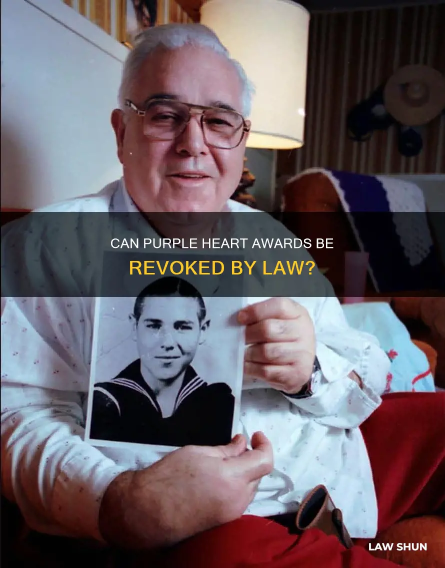 can us army purple heart awards be revoked by law