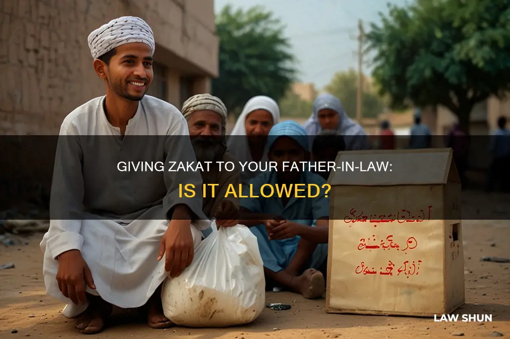can we give zakat to father in law