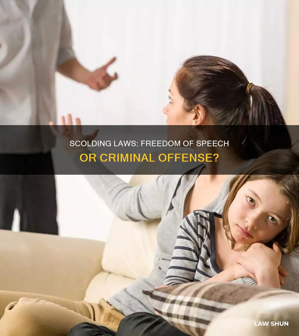 can we scold a person as per law