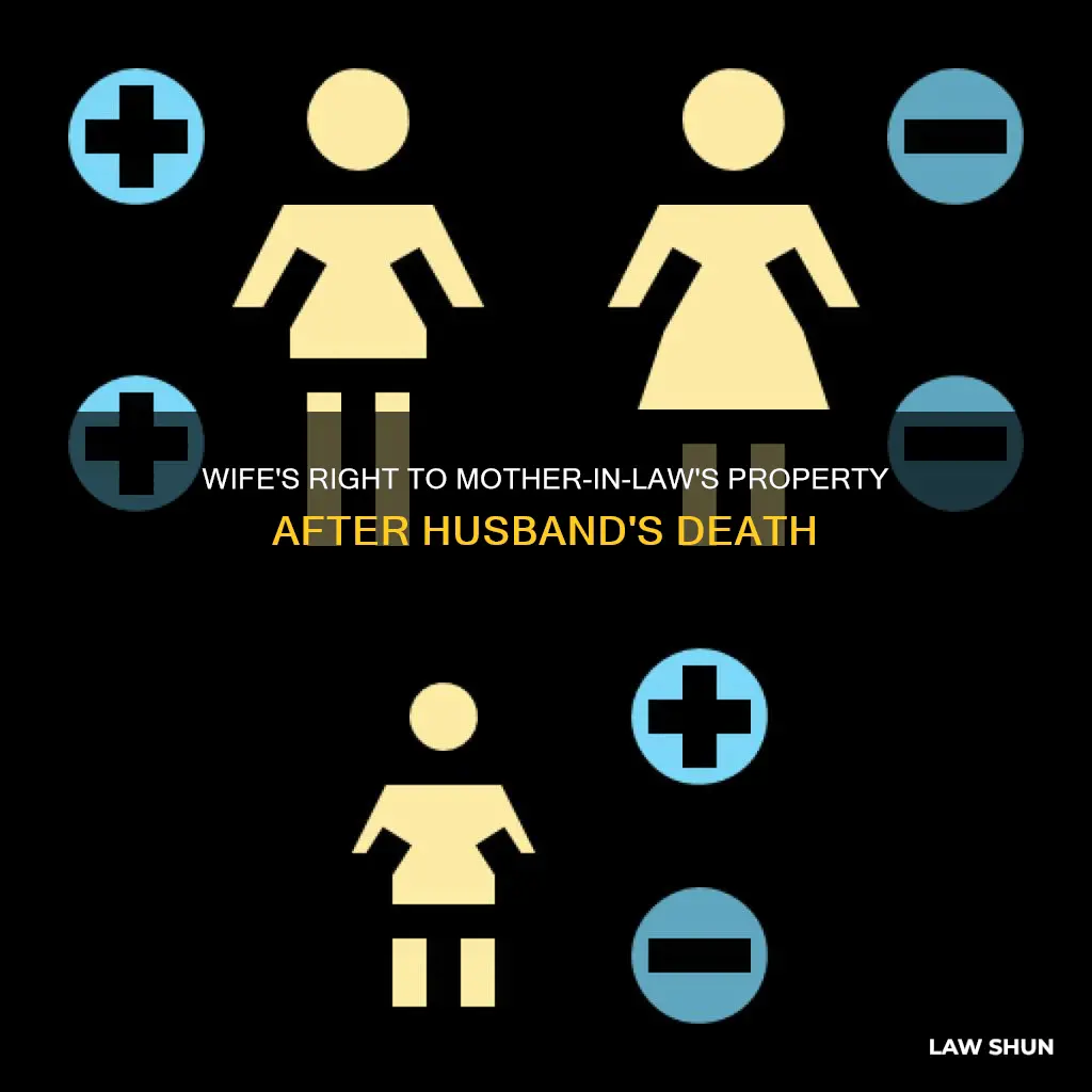 can wife of deceased husband claim property of mother-in-law