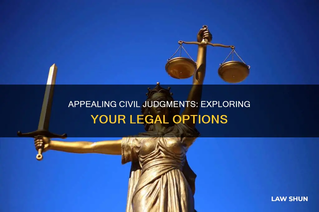 can you appeal civil judgement regarding tort law