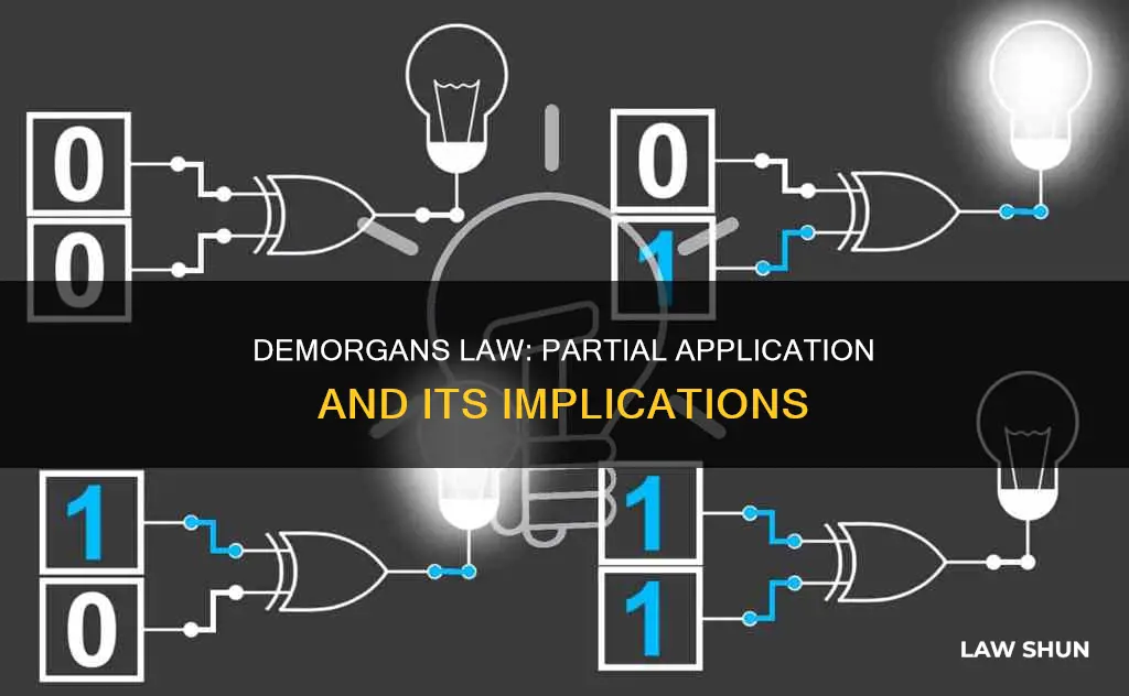 can you apply demorgans law to part of a premise