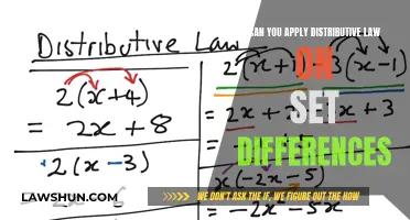 Applying the Distributive Law to Set Differences: Is It Possible?